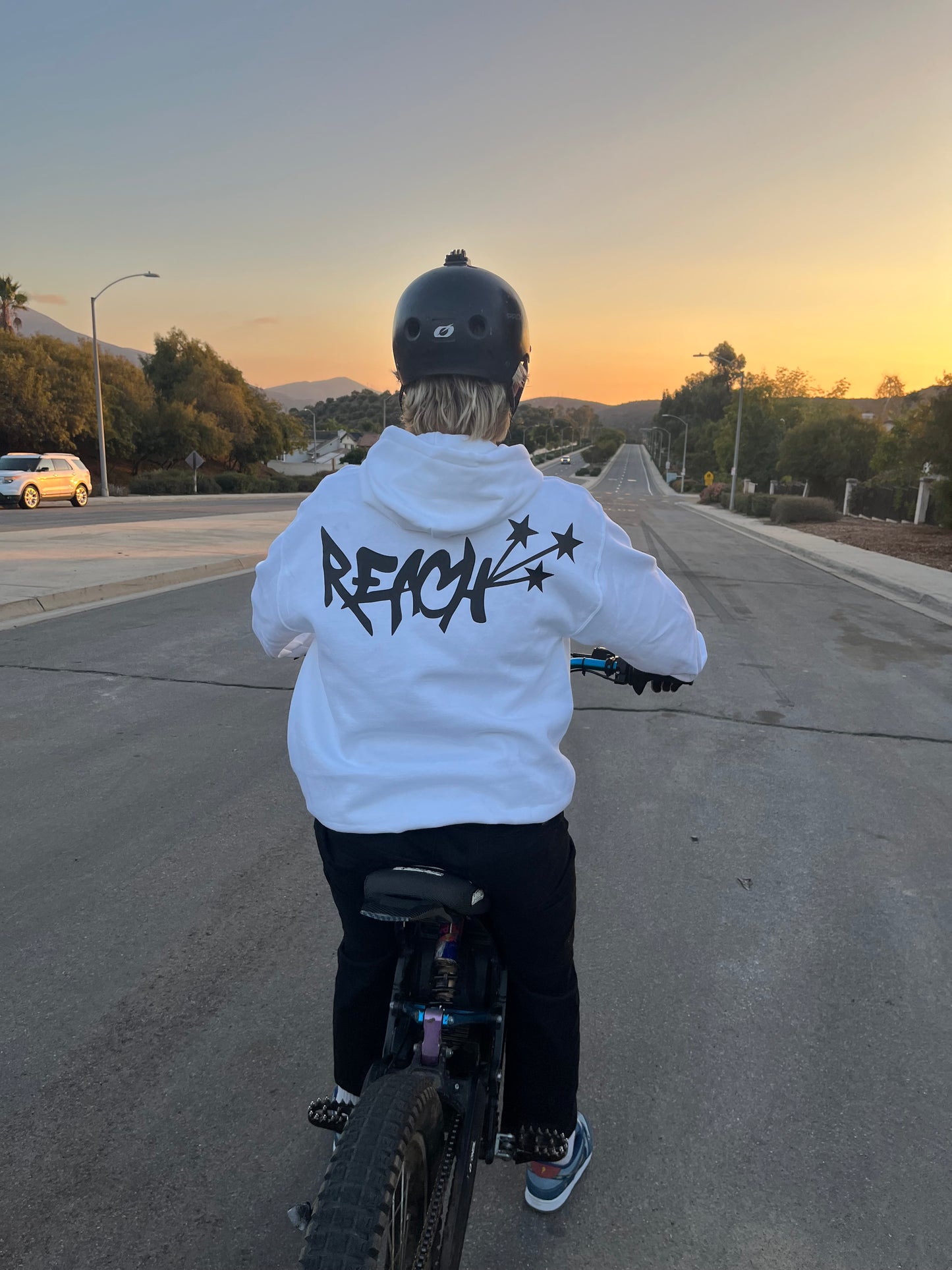 White Reach Hoodie