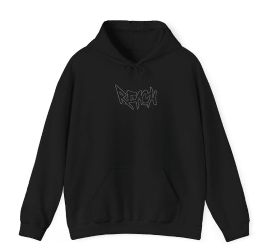 Black w white outline hoodie